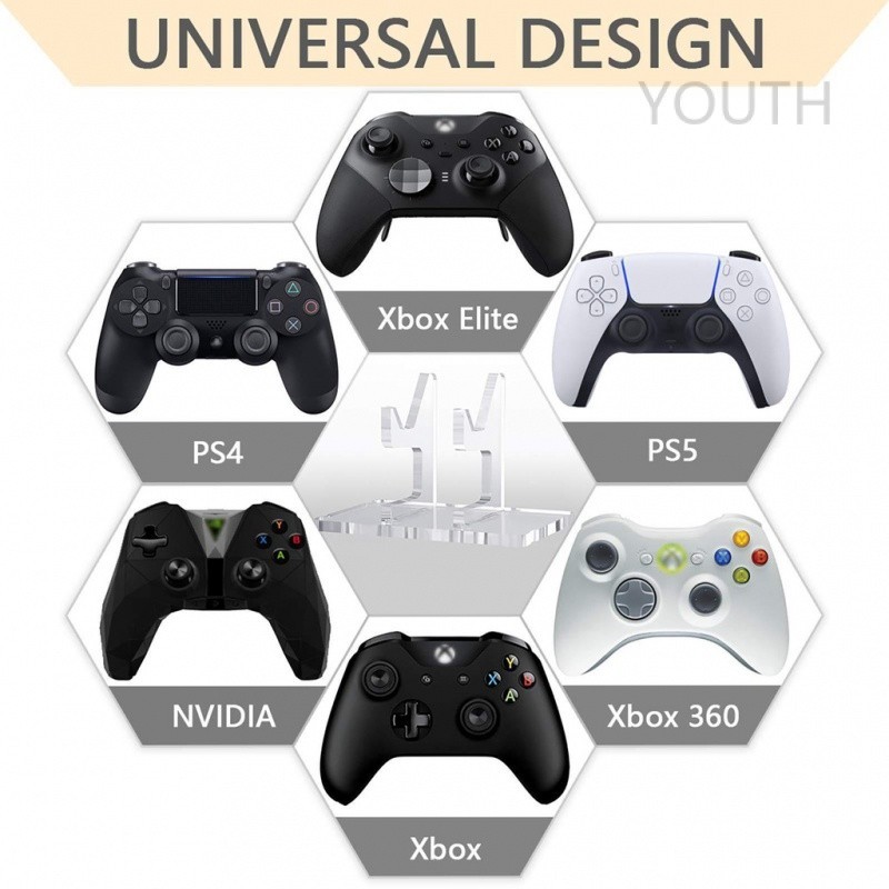 4·4 ตัวยึดอะคริลิคเหมาะสําหรับการจัดเก็บของเกมแพด ps5,ps5/PS4/Xbox/switch controller อุปกรณ์เสริมขายึดจัดเก็บสากล
