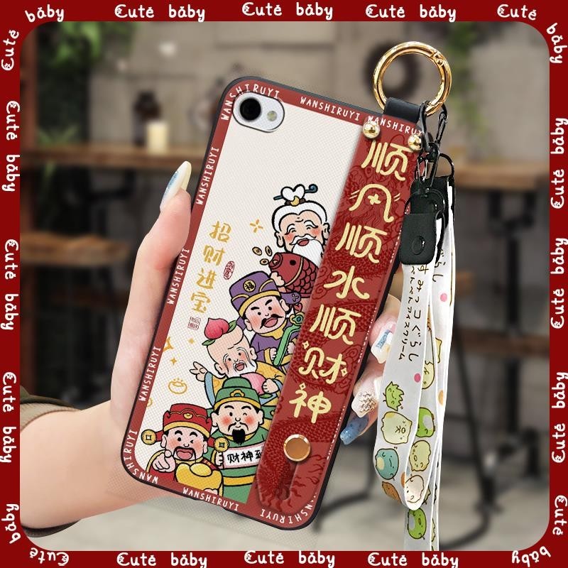 Silicone Lanyard Phone Case For iPhone 4/4s Kickstand Phone Holder Anti-knock ring protective Wristband Back Cover Cartoon