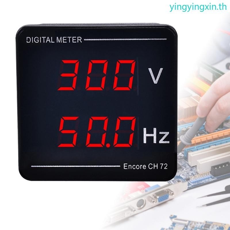 Yin เครื่องวัดแรงดันไฟฟ้าดิจิทัล LED AC50-500V 10-99 แบบคู่ ติดตั้งเร็ว