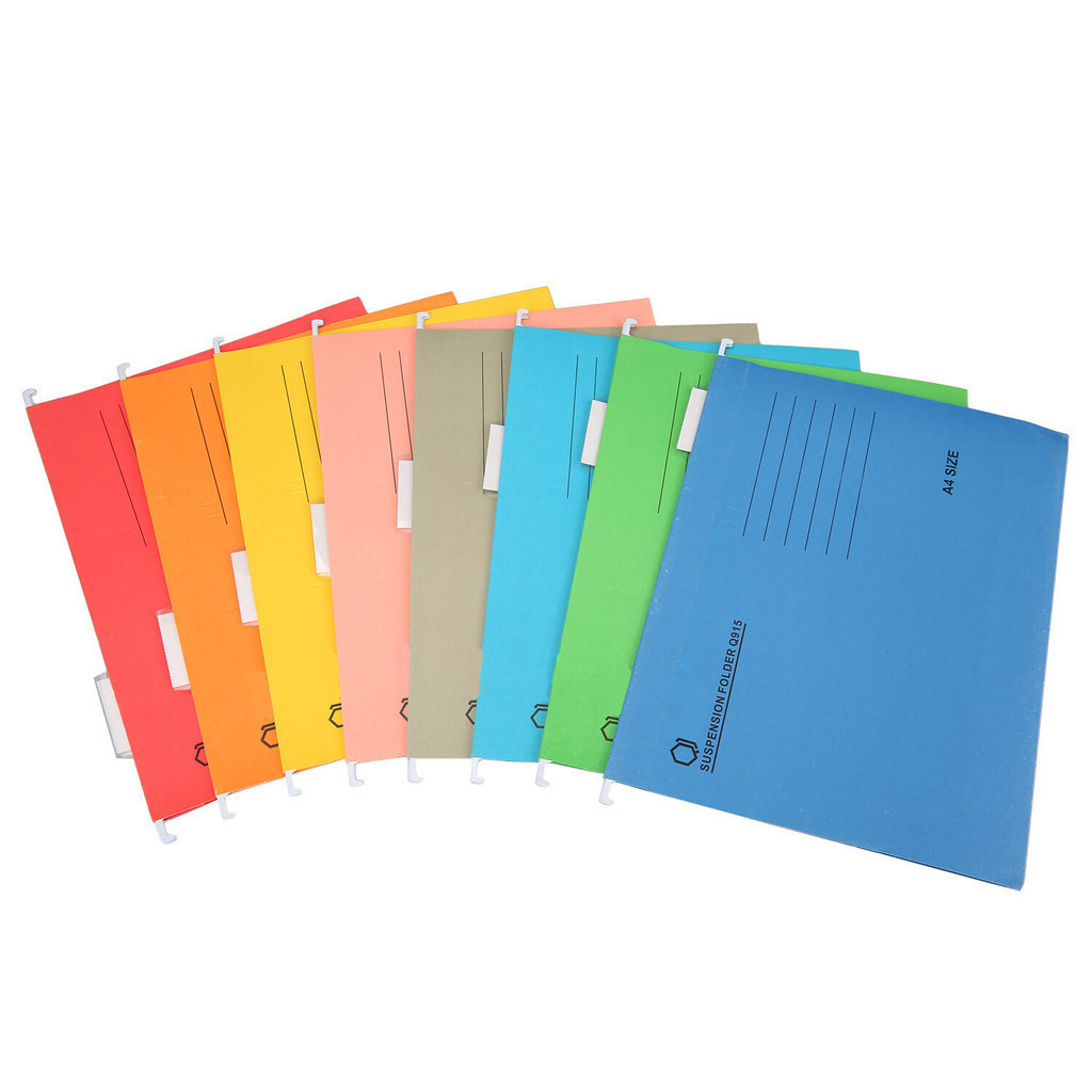 แฟ้ม แฟ้มแขวน A4 , F4 แฟ้มกระดาษ แฟ้มพับ 5 สี แพ็ค 10 เล่ม คละสี แฟ้มและอุปกรณ์จัดเก็บเอกสาร พร้อมส่ง