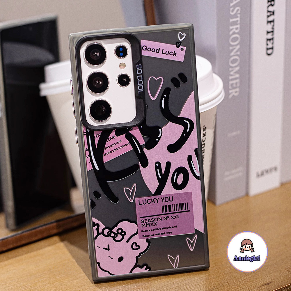 เคสโทรศัพท์มือถือ ผิวด้าน กันรอยขีดข่วน ลายกระต่ายน่ารัก สีชมพู สําหรับ SAMSUNG S24 Ultra S24 Plus S23 S22 Ultra S21 S23 FE
