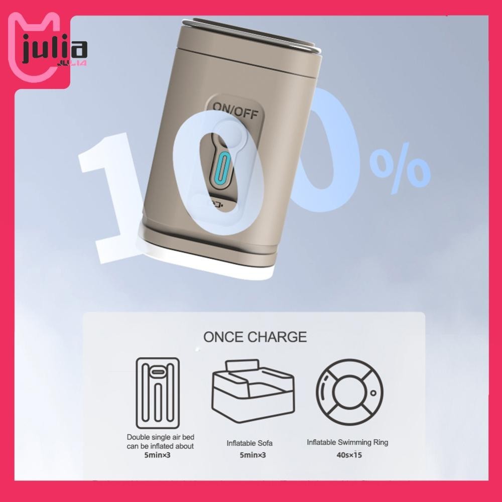 [Julia1.th] เครื่องปั๊มลมไฟฟ้า 1200mAh 100LM 4000Pa สําหรับเรือ ว่ายน้ํา ตั้งแคมป์