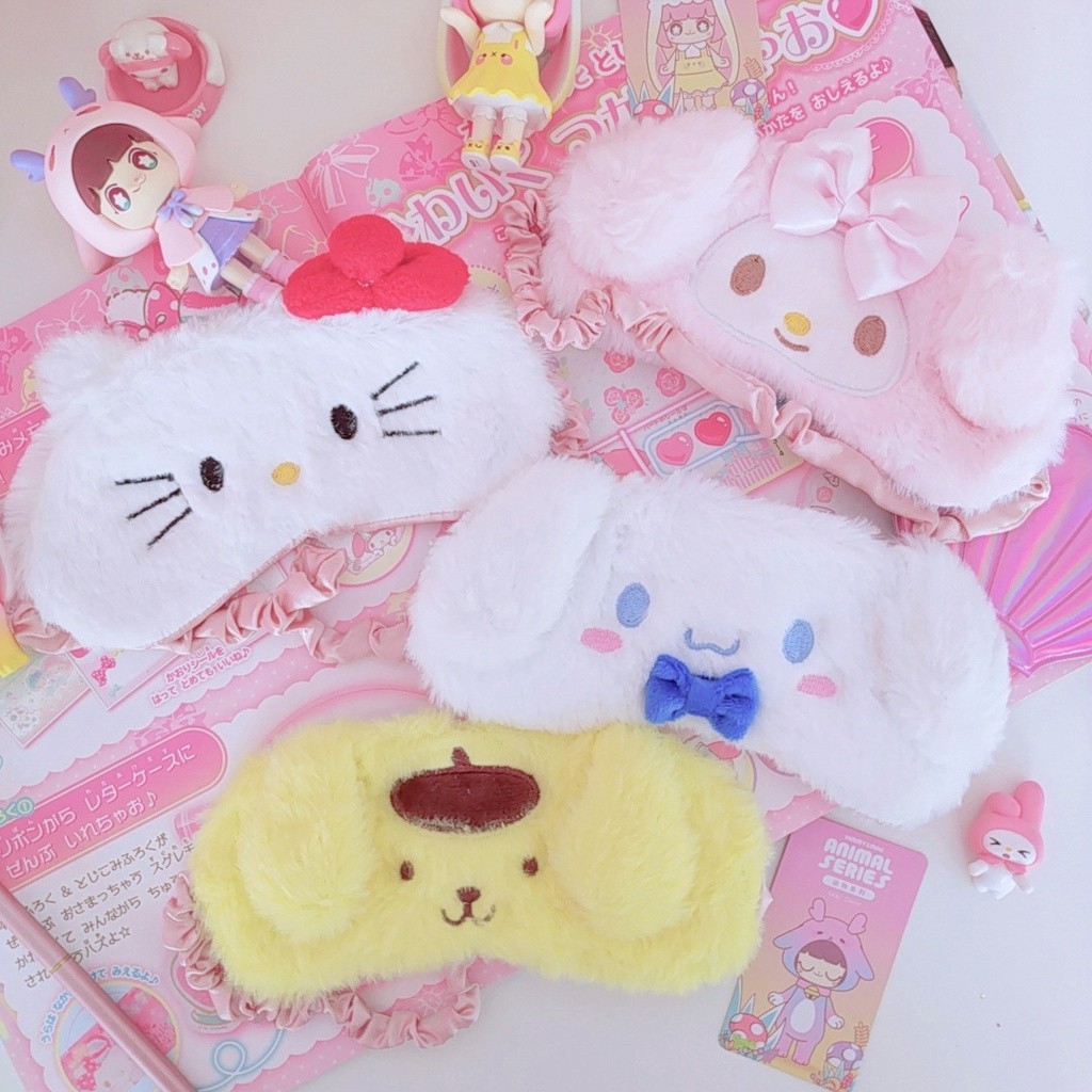 SANRIO หน้ากากปิดตานอนหลับ ลายการ์ตูน Melody Cinnamoroll Babycinnamoroll น่ารัก สําหรับเดินทาง