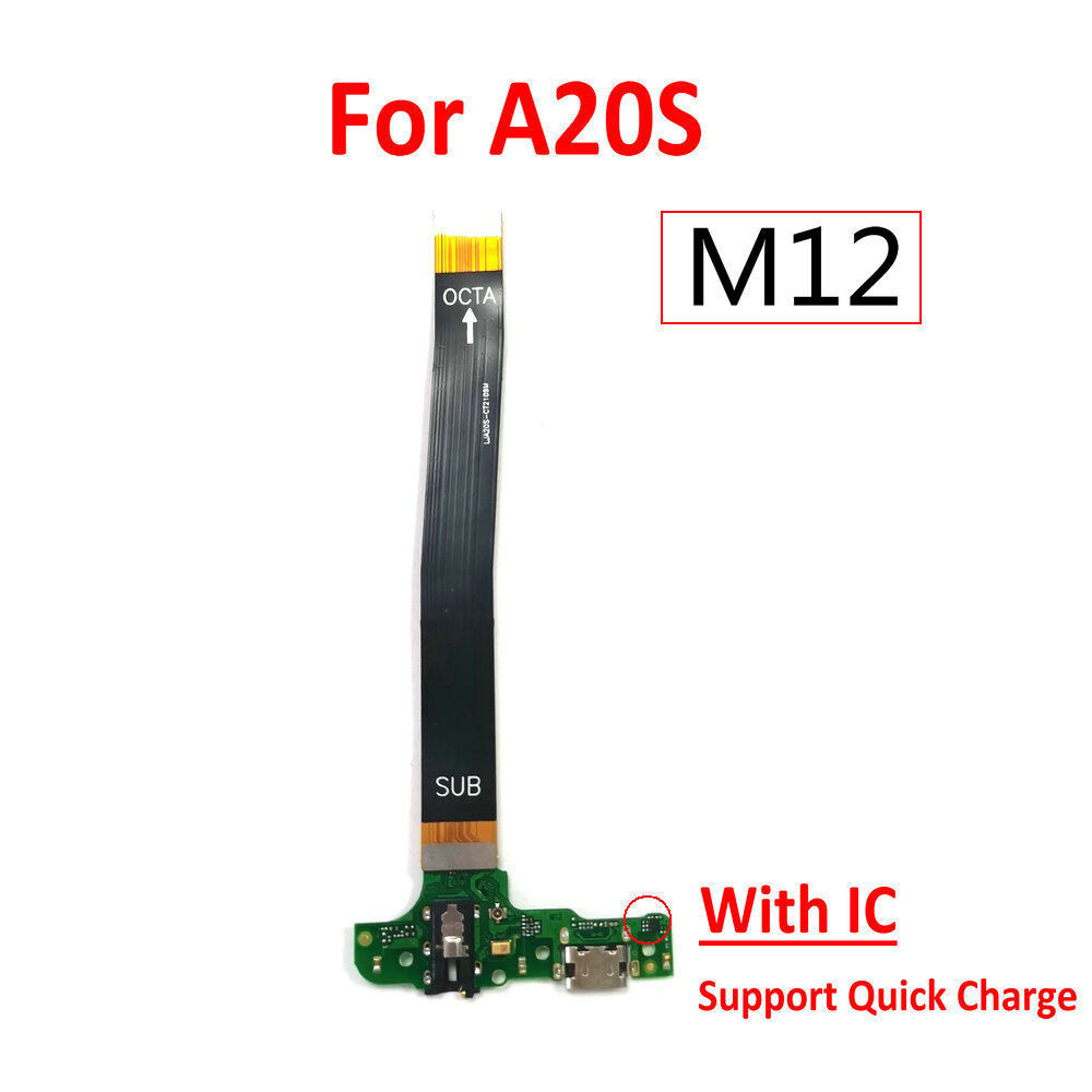 แท่นชาร์จ USB บอร์ดเชื่อมต่อเมนบอร์ด สายเคเบิลอ่อน สําหรับ Samsung A20S A207F M12 M14