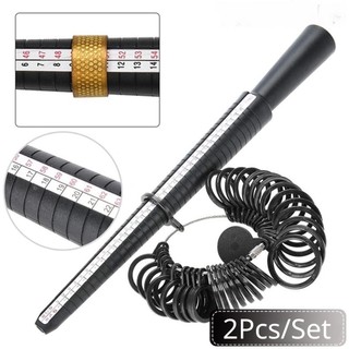 1 ชุด/2 ชุดแหวน Sizer UK/US แหวนเครื่องมือวัดขนาดผู้หญิงผู้ชายแหวนวัดขนาดนิ้วมือชุดวัด