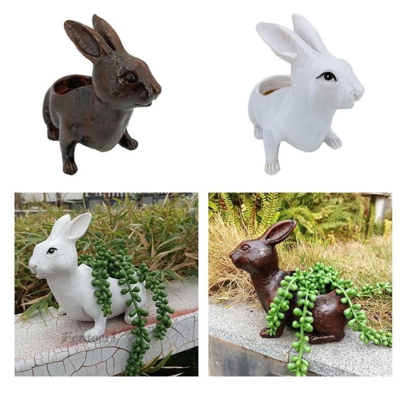 [Fenteer1] กระถางต้นไม้ แจกันดอกไม้ กระต่าย ชั้นวางของในสวน