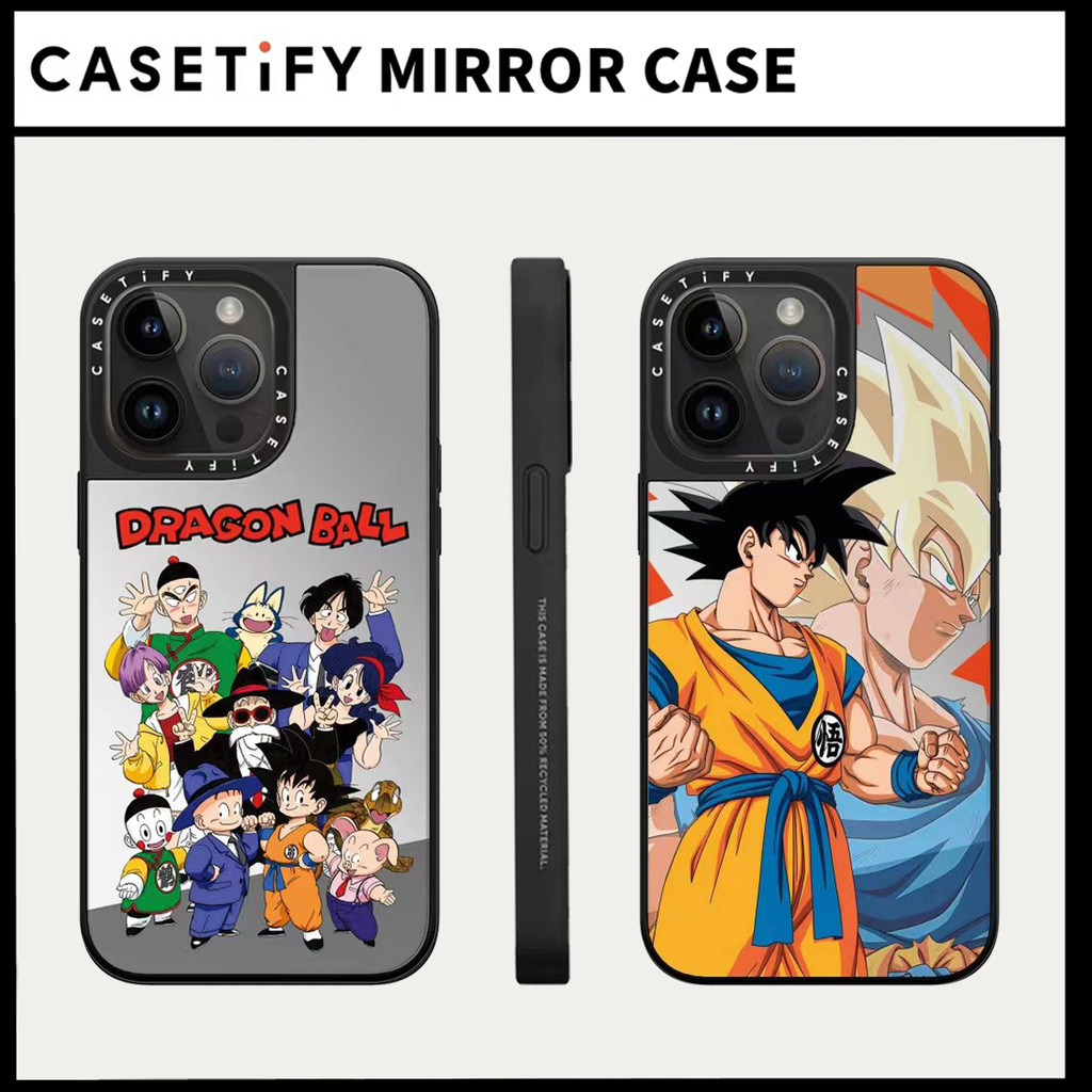 เคสโทรศัพท์มือถือแบบแข็ง ผิวด้าน กันกระแทก ลายการ์ตูนดราก้อนบอล พร้อมกระจก สําหรับ IPhone 15ProMax 15Pro 15 14 13 12 11 Pro Max
