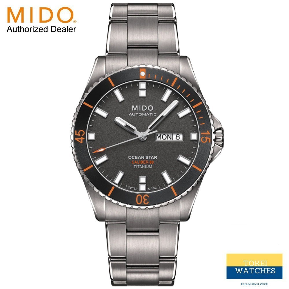 Mido M026.430.44.061.00 นาฬิกาข้อมือ สายไทเทเนียม สําหรับผู้ชาย 200 Anthracite Dial