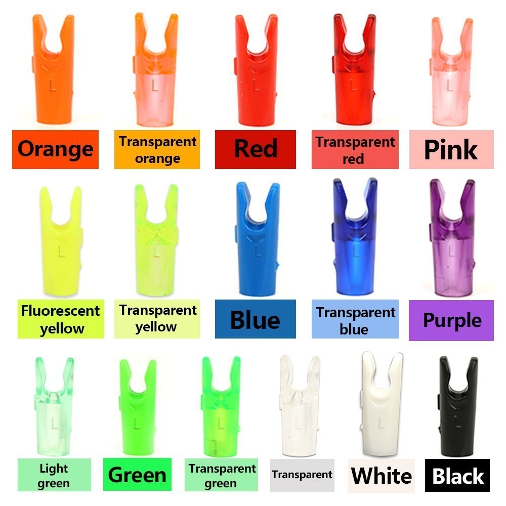 Huanggui 36 ชิ ้ น DIY พลาสติก Pin Nocks ขนาด L สําหรับ ID4.2 มม.ID6.2 มม. 3.2 มม.เพลา