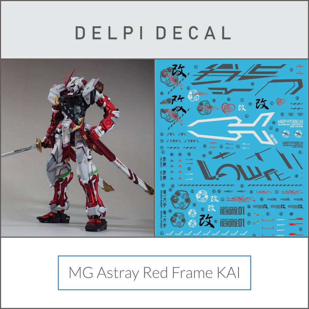 Delpi Water Decal (ดีคอลน้ำ) MG Astray Red Frame KAI Gundam