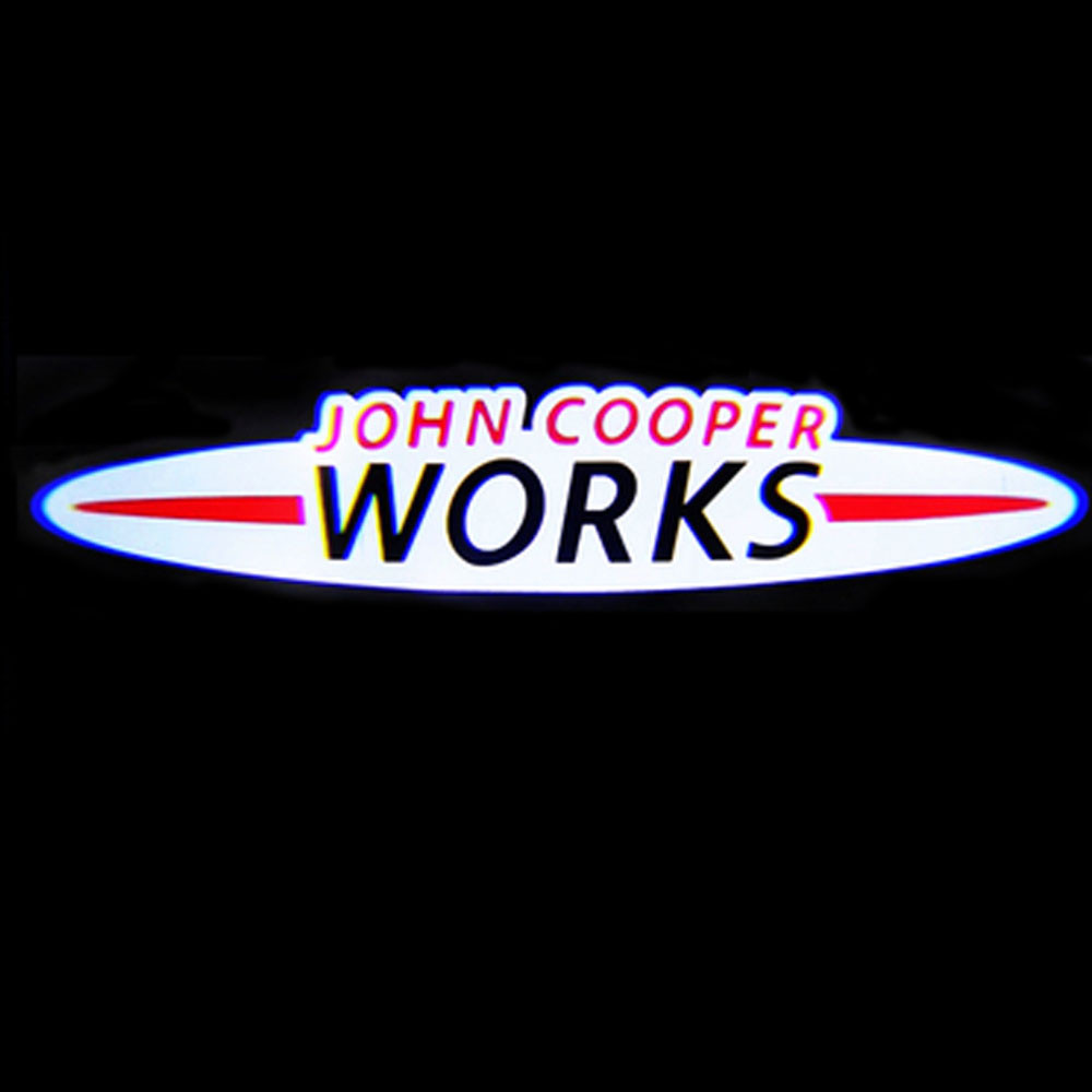 สีแดง JCW สัญลักษณ์รถประตูสําหรับ MINI F56 F57 F55 F60 R55 R56 R60 R61 JCW ยินดีต้อนรับ JOHN COOPER 