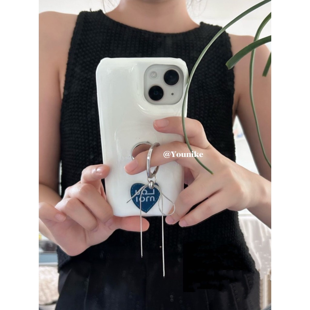 เคสป้องกันโทรศัพท์มือถือหนัง ประดับลูกปัด และโบว์ ระดับไฮเอนด์ สไตล์เกาหลี สําหรับ Apple Iphone 15pro 14promax 13 12 11