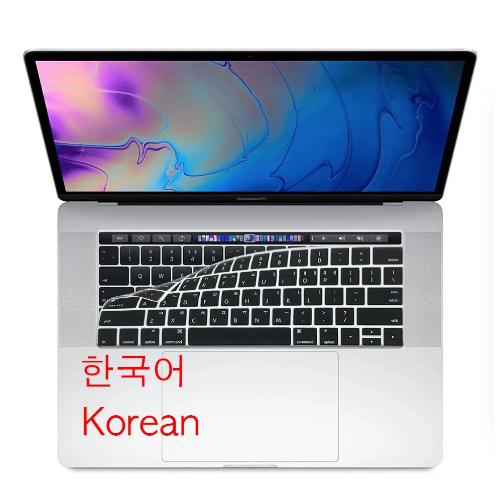 US EU Version Korean Keyboard Cover Protector Skin for MacBook Air 13.3 Pro 14 16 A1706A1707A1989 Ko