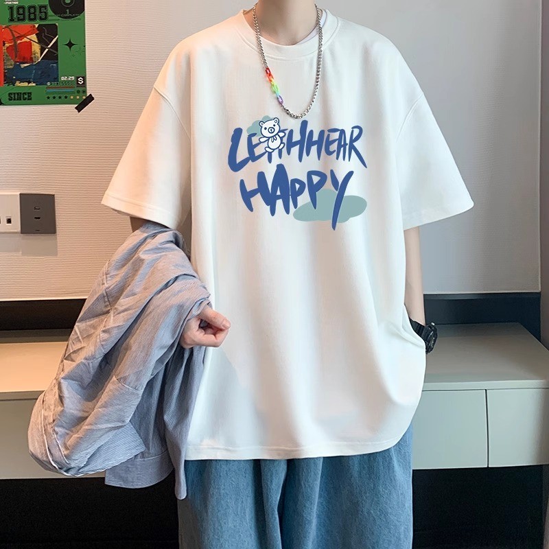 （พร้อมส่งจากกทม มาถึงใน 2วัน）เสื้อยืดยอดฮิตสไตล์ญี่ปุ่นและเกาหลี ลายการ์ตูน ใส่สบาย เสื้อเชิ้ตลำลอง oversize