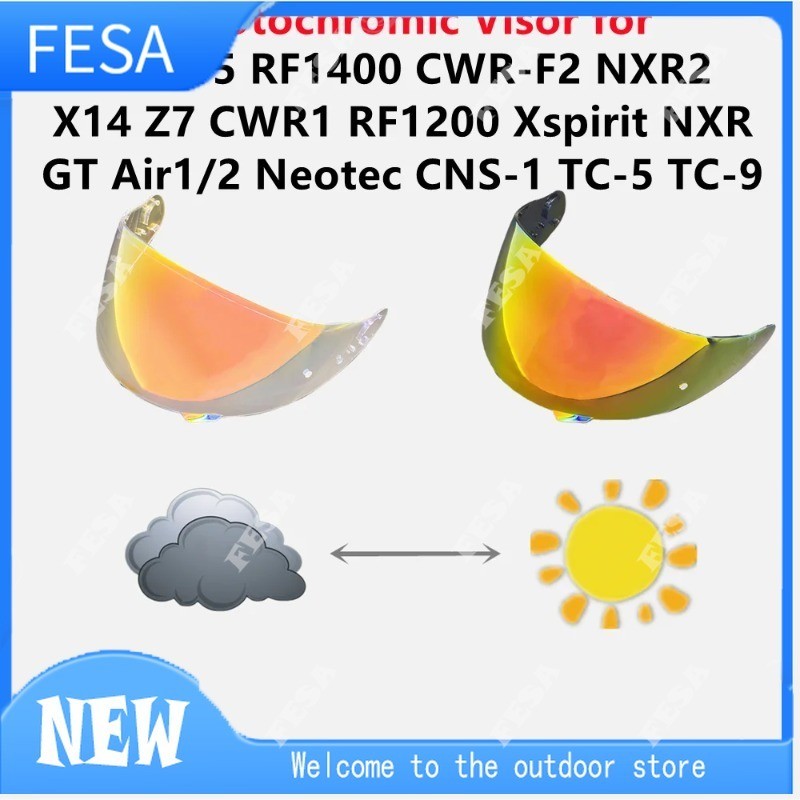 หมวกกันน็อคโฟโตโครมิก สําหรับ SHOEI Z8 X15 RF1400 CWR-F2 NXR1/2 X14 Z7 CWR1 RF1200 Xspirit GT Air1/2