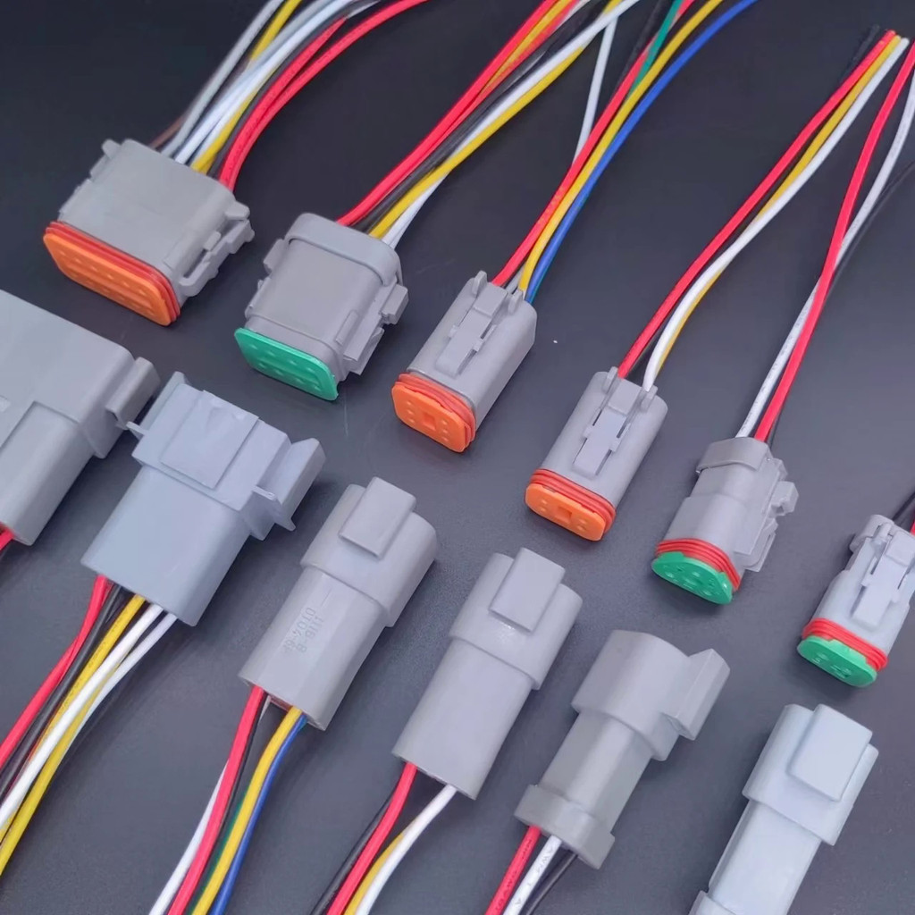 Deutsch DT Series ชุดขั้วต่อสายไฟกันน้ํา DT06-2/3/4/6/8/12S DT04-2/3/4/8/12P ปลั๊กปิดผนึกรถยนต์พร้อม