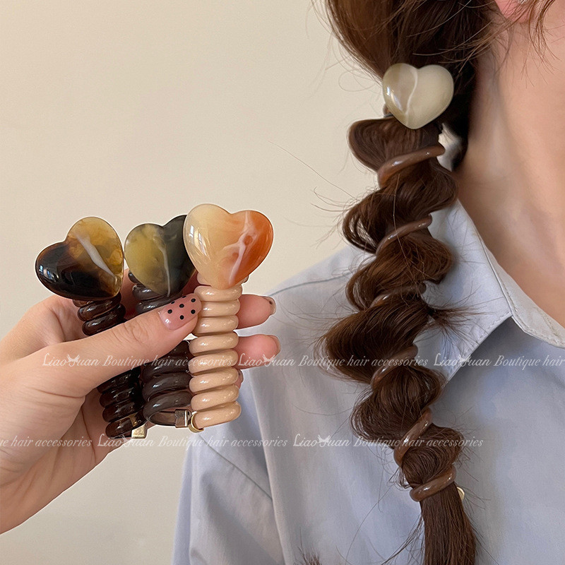 2024 สไตล์ใหม่ญี่ปุ่นเรียบง่ายฟองถักเปียหัวเชือกหญิงรักสายโทรศัพท์ผมแหวนผมหางม้าถักผมเครื่องมือที่มีประโยชน์