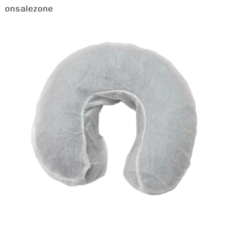 Ozth ปลอกหมอนรองคอ รูปตัว U แบบยืดหยุ่น ใช้แล้วทิ้ง สีขาว สําหรับนวดหน้า 10 ชิ้น ต่อแพ็ค