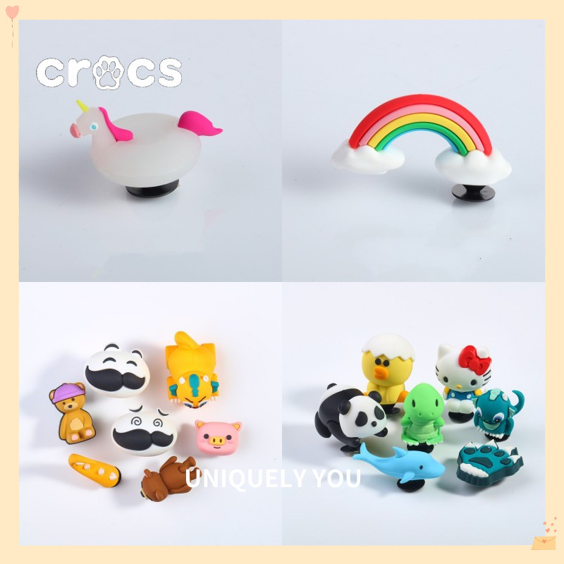 Crocs Jibbitz ตัวติดรองเท้า Crocs ลายการ์ตูนหมู 3D น่ารัก สามมิติ เครื่องประดับแฟชั่น