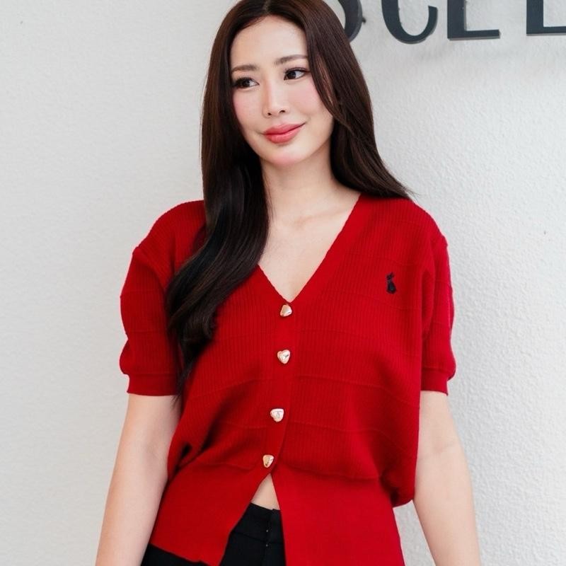 #ป้าย MATINEE เสื้อคาร์ดิแกนไหมพรมสั้น รุ่น M1684 สีขาวมุก - Clothing, Women, ผู้หญิง - รูปที่ 2