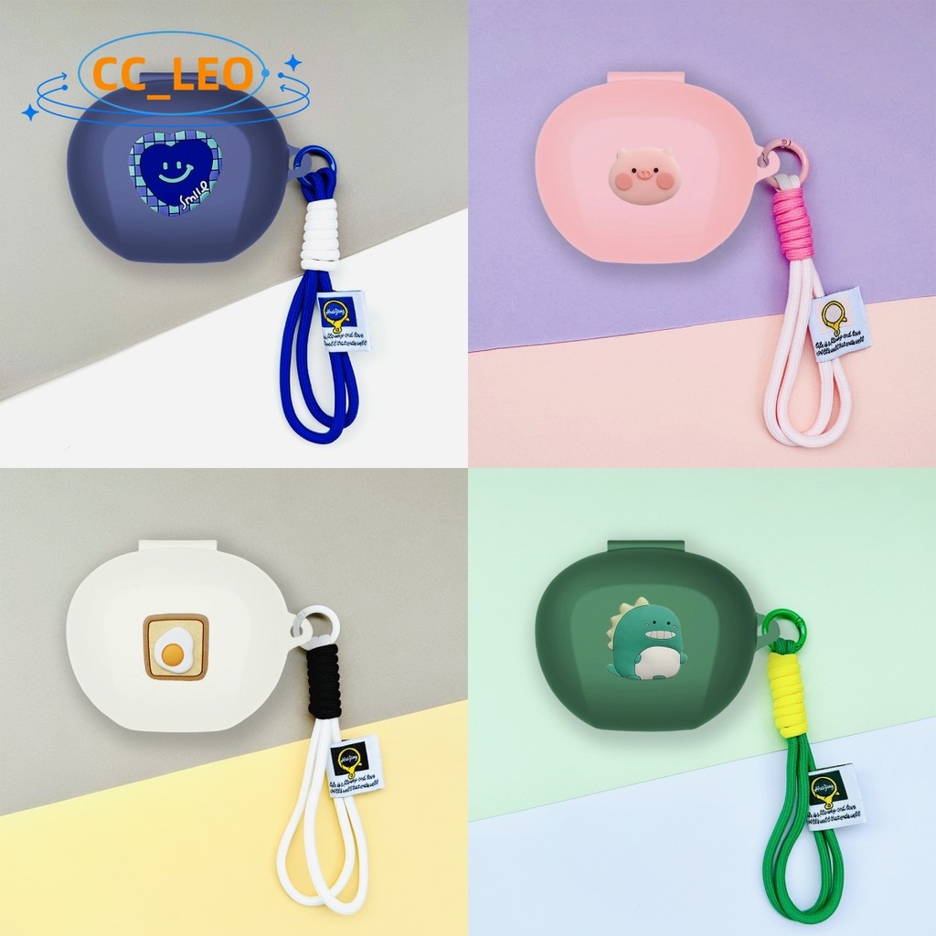 For EDIFIER NeoBuds Plus Case Cartoon Shiba Inu Toast Lanyard Pendant Cute Silicone Soft Shell EDIFI