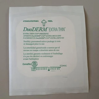 DuoDERM Extra Thin หมดอายุปี 2030 ขนาด10x10 cm (ขนาด 4"x4") แผ่นช่วยดูดซับของเหลวจากแผล ช่วยในการสมานแผล