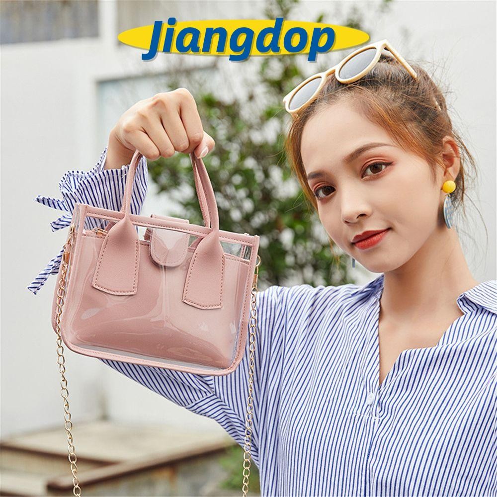 Jiang Messenger Bag Storage กระเป๋าโทรศัพท์มือถือขนาดเล็กแบบใส