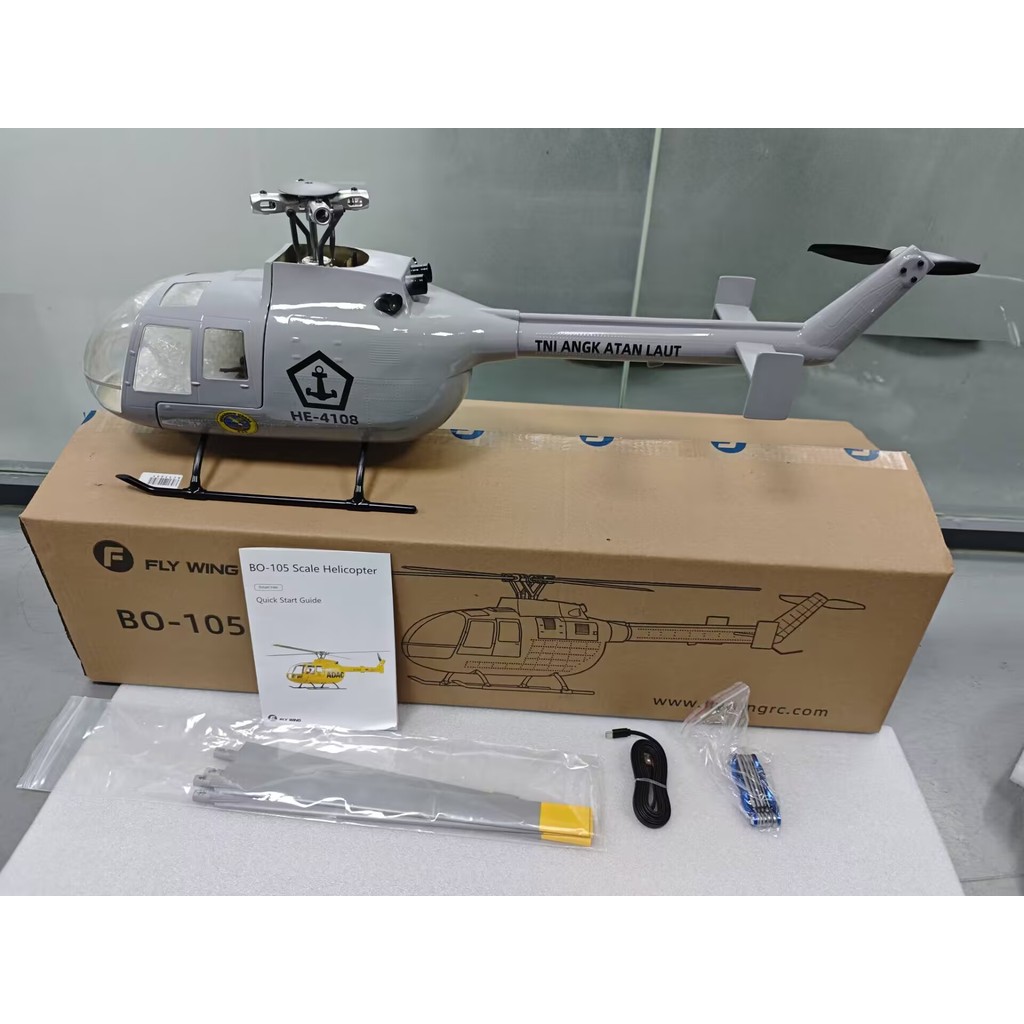 Fly WING BO-105 เฮลิคอปเตอร์ GPS จําลอง RC รุ่น H1 Self-Stabilizing RTF/PNP เครื่องบิน BO105 เฮลิคอป
