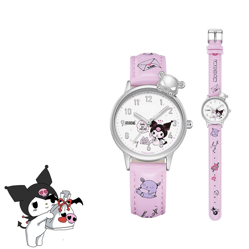 ใหม่ sanrio การ์ตูน kuromi hello kitty Cinnamoroll นาฬิกาสําหรับวัยรุ่นสาวนักเรียนคุณภาพสูงนาฬิกากันน้ําสําหรับเด็กสาวของขวัญที่ดีที่สุดสําหรับเด็ก