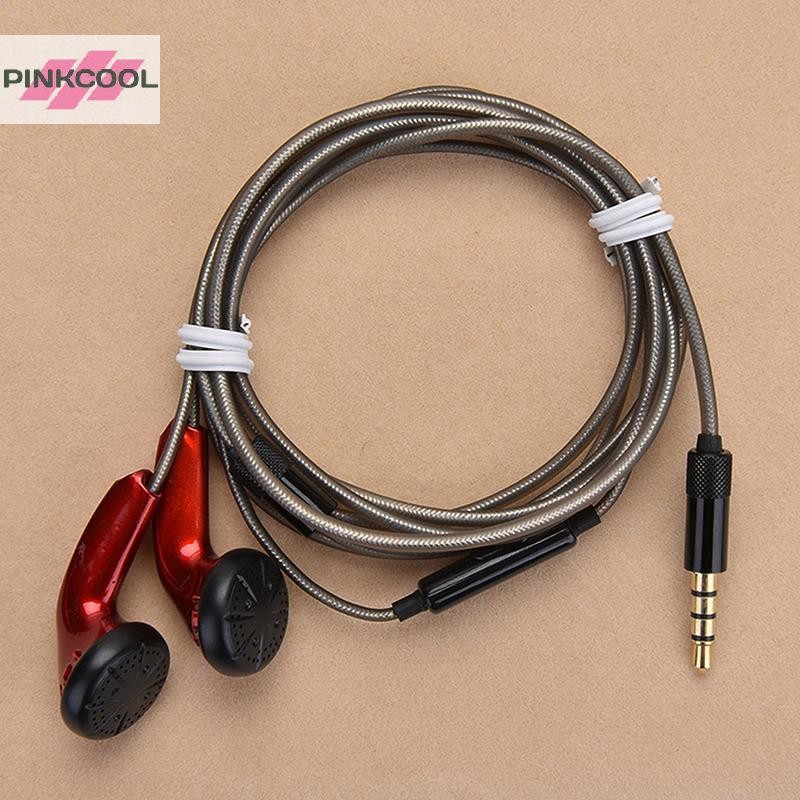 Pinkcool DIY MX500 Heavy Bass หัวแบนหูฟังหูฟังพร้อมไมโครโฟนคุณภาพสูง Study หูฟังกีฬาร้อน
