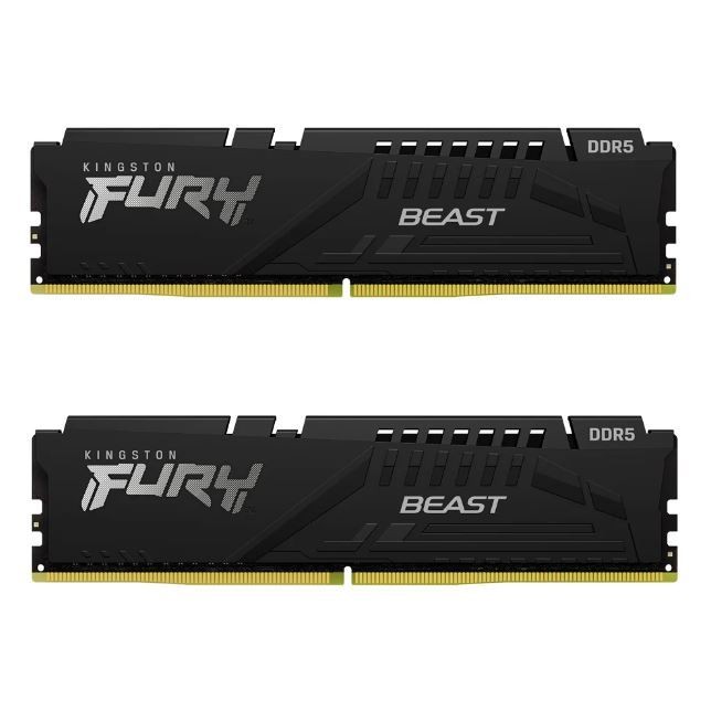 32GB (16GBx2) DDR5 5600MHz RAM (หน่วยความจำ) KINGSTON FURY BEAST DDR5 (BLACK) (KF556C40BBK2-32)