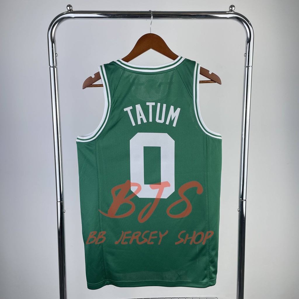 Hot Pressed Jersey Tatum Basketball Jersey เสื้อเชิ้ตผู้ชายสีเขียว