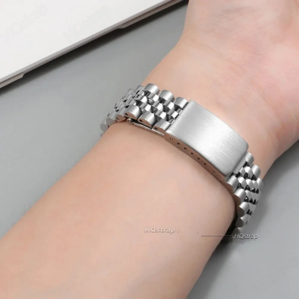 ปลายโค้งแข็งสแตนเลสนาฬิกาวง18มิลลิเมตร19มิลลิเมตร20มิลลิเมตร21มิลลิเมตรสําหรับ โรเล็กซ์ เข็มขัดโลหะสําหรับ ไซโก้ พับหัวเข็มขัดสร้อยข้อ - รูปที่ 2