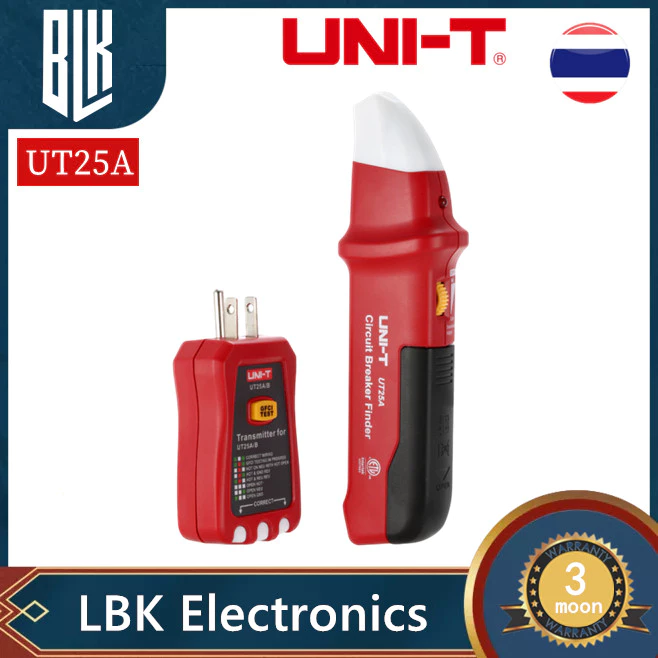 แท้ ส่งจากไทย UNI-T UT25A เครื่องทดสอบซ็อกเก็ตเบรกเกอร์วงจรอัตโนมัติ พร้อมไฟแสดงสถานะ LED
