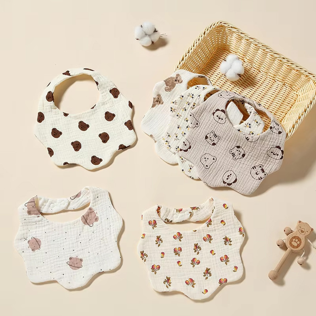 KATUN TLM ผ้ากันเปื้อนเด็ก / ผ้ากันเปื้อนเด็ก Nice Soft Cute Aesthetic Premium 6 ชั้นผ้าฝ้ายมัสลินออ