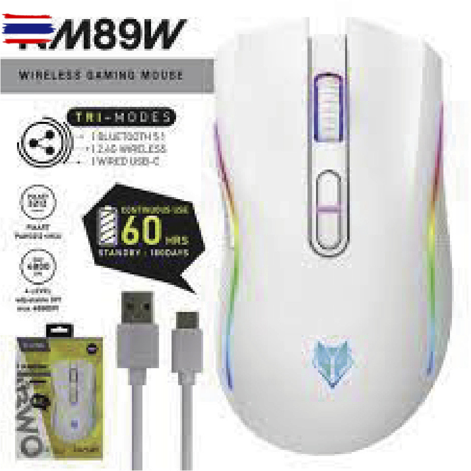 เม้าส์ NUBWO NM89W Wireless Gaming mouse- รัประกันสินค้า 1 year