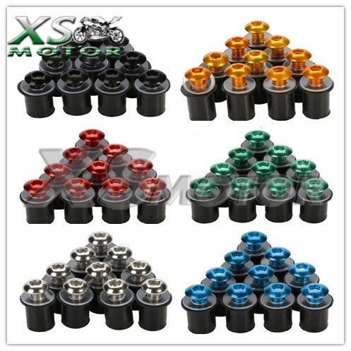 NJMOTO CBR600 F5 CBR1000RR YZF-R1 R6 ZX-6R 10R K6 K8 สกรูกระจกหน้ารถ