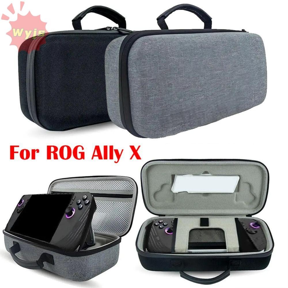 Wyjs Gaming Handhelds พกพา, พร้อมขายึดกระเป๋าถือเกมคอนโซลกระเป๋าเก็บ, EVA กันกระแทก Anti Scratch กล่องป้องกันสําหรับ ASUS ROG Ally X 2024 Travel