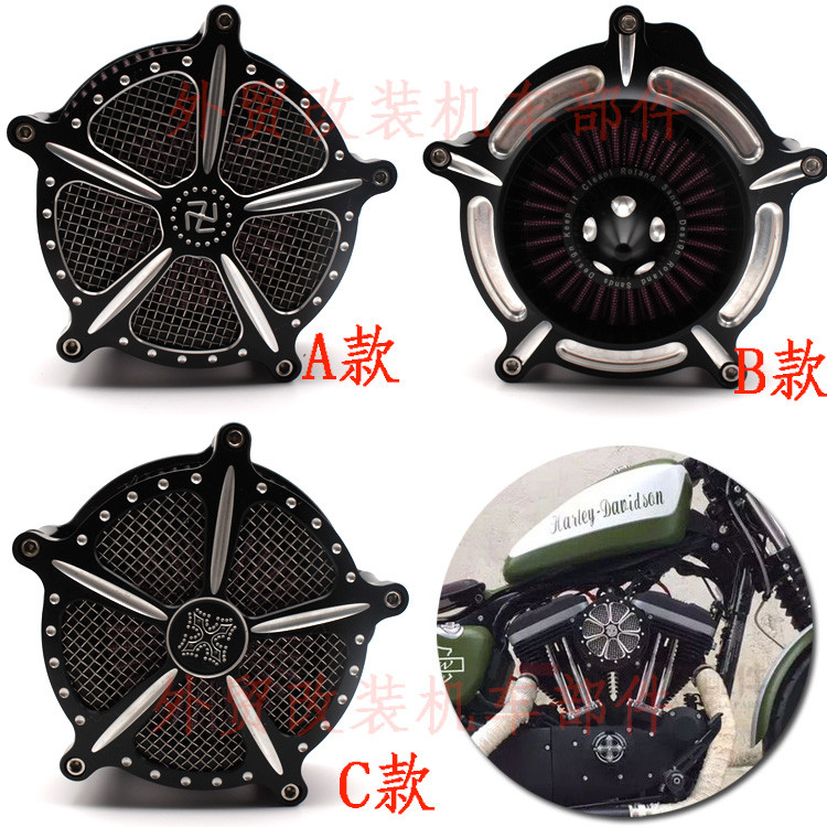 Harley XL883 XL1200 X48 คันเร่งอิเล็กทรอนิกส์ดัดแปลงข้ามกรองอากาศจัดส่งฟรี