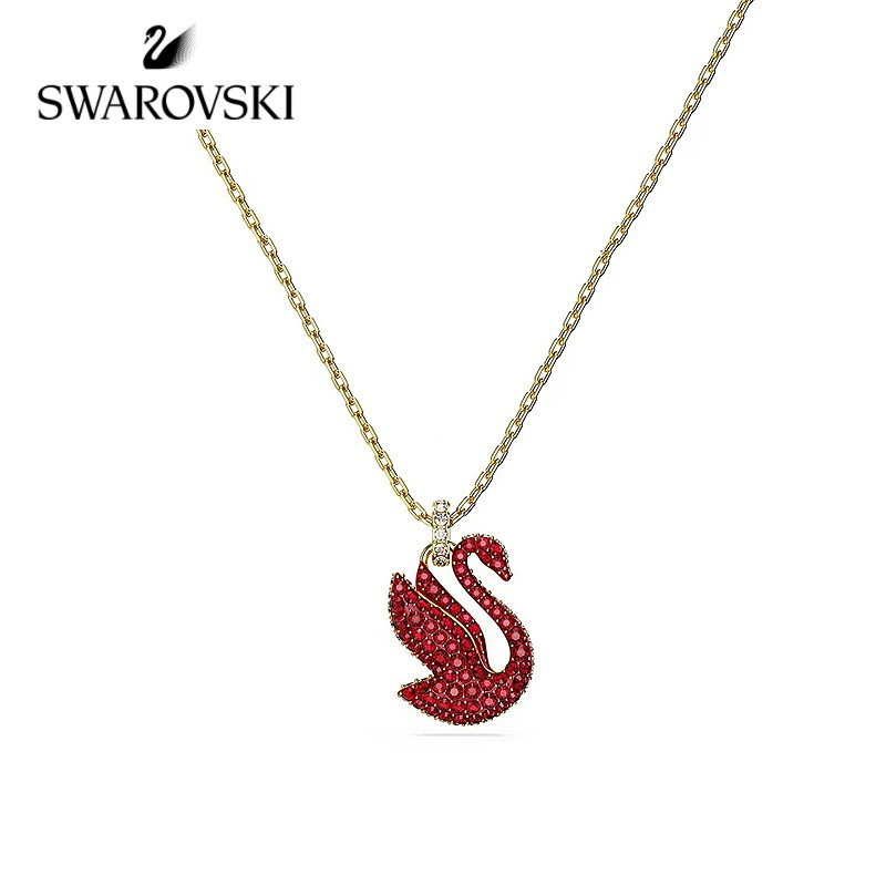 Swarovski ICONIC SWAN สร้อยคอ Red SWAN Transfer Y6ST