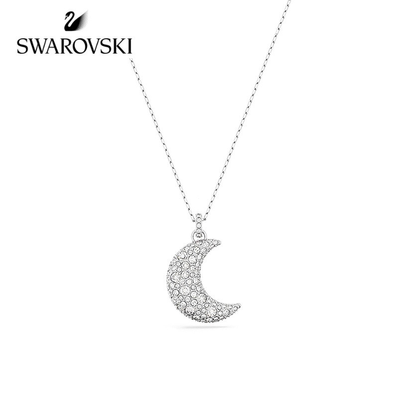 Swarovski LUNA Moon Shape สร้อยคอหรูหรา Niche Crystal Transfer 6SMM