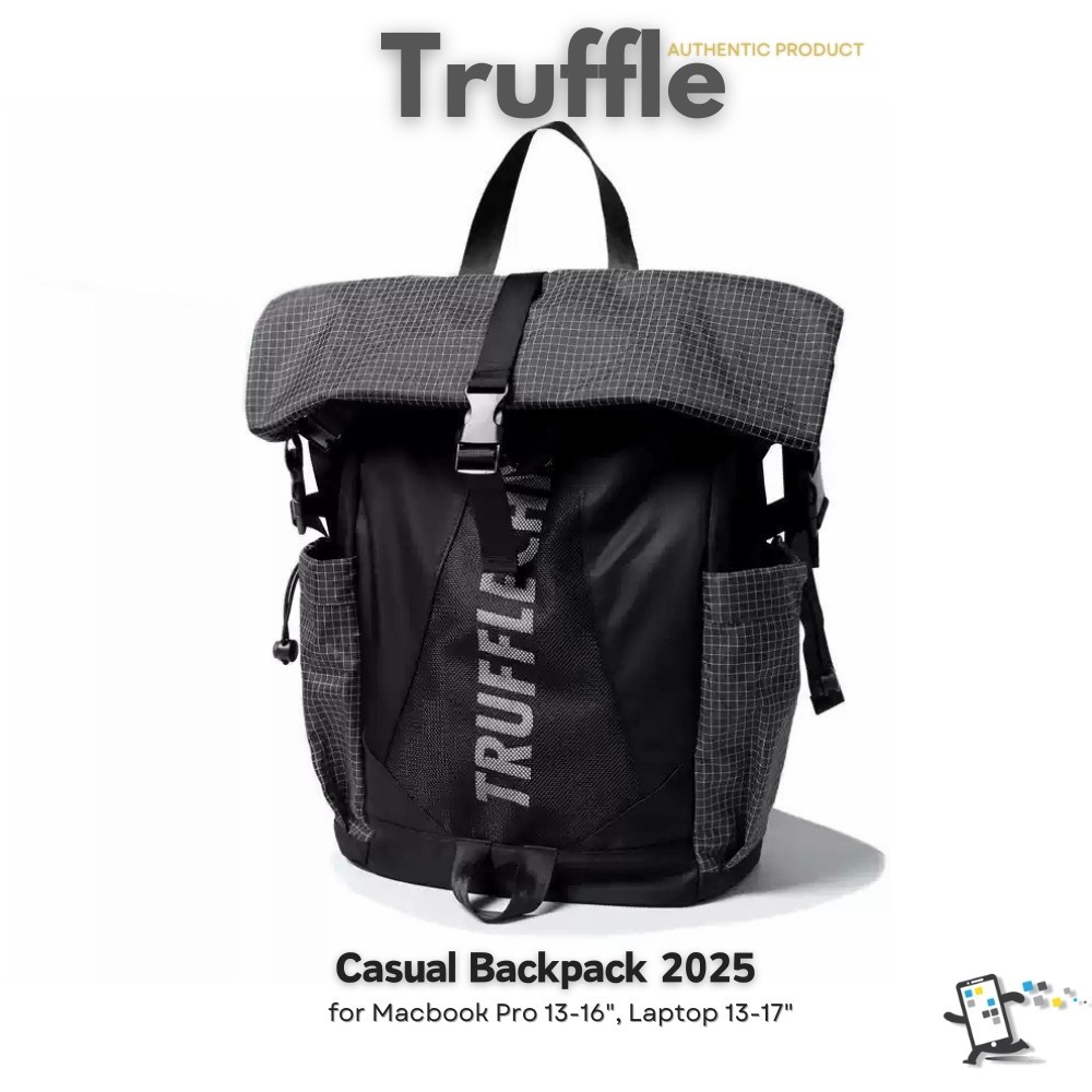 Truffle Casual Backpack 2025 กระเป๋าสำหรับ Macbook Pro 14-16", Macbook Air 13-15" หรือ Laptop อื่นๆ, iPad, Galaxy Tab