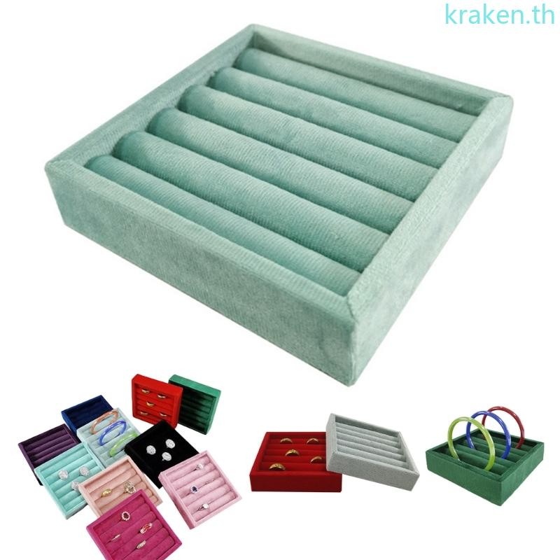 Kra กํามะหยี่เครื่องประดับถาดสําหรับแหวนอุปกรณ์เสริมขนาดเล็ก Storage Solution Jewellery ตู้โชว์อุปกรณ์เสริมสําหรับผู้หญิง