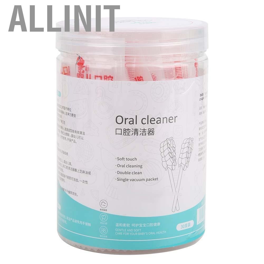 Allinit 30pcs Oral Cleaner Tooth Tongue Brush Infant Dental Care Supplies