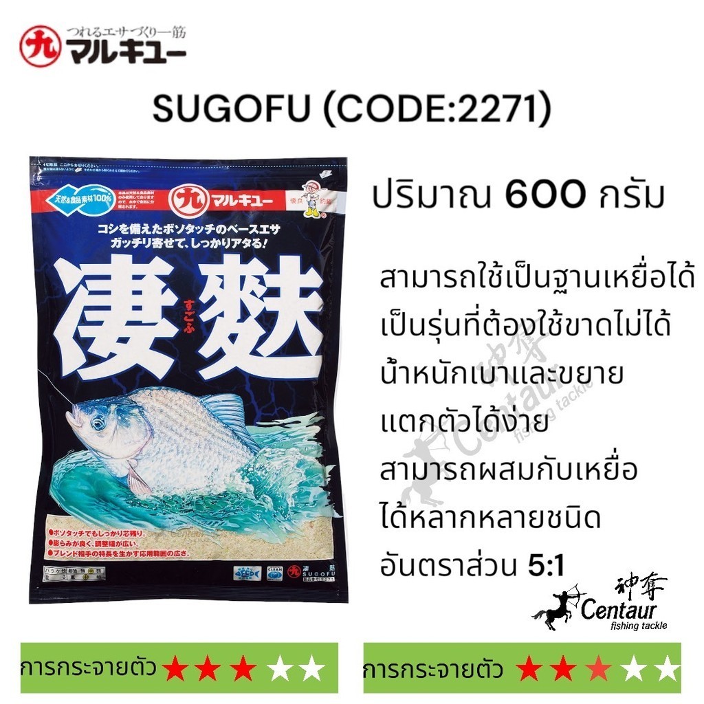 เหยื่อมารูุคิว "ซูโกฟุ" Marukyu SUGOFU (CODE:2271) 700 กรัม