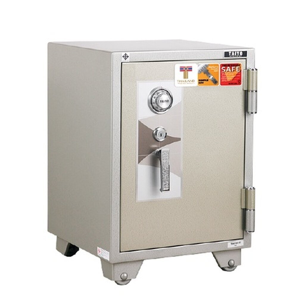 [etax easy e-receipt] ตู้เซฟ ขนาด 100 กก. รุ่น TS670K1C/K2N สีเทา ยี่ห้อ Taiyo กันไฟได้นาน 1 ชม.