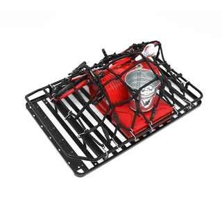 1/10 อุปกรณ ์ เสริมกระเป ๋ าเดินทางหลังคาแร ็ คสุทธิสําหรับ 1/10 Rc Crawler AXIAL SCX10 D90 D110 Traxxas TRX-4 Trx4 Rc รถอุปกรณ ์ เสริมอัพเกรดอะไหล ่ Rc รุ ่ น Crawler รถรถบรรทุก Buggy