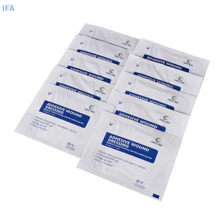 IFA แผ่นพลาสเตอร์ 6*7 cm 10pcs ผ้าก๊อซสำเร็จรูป แผ่นปิดแผลอเนกประสงค์ แผ่นแปะน้ําสลัดไม่ทอแบบใช้แล้วทิ้ง