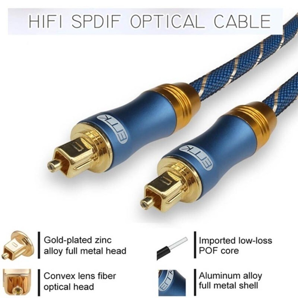 Hifi OD5.0 สายสัญญาณเสียงดิจิตอล ออปติคอล Toslink สายสัญญาณเสียง สายไฟเบอร์ออปติก