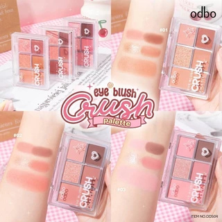 ♦️ของแท้·ส่งด่วน·ถูก♦️Odbo Eye Blush Crush Eyeshadow Palette #ODS04 : โอดีบีโอ อาย บลัช ครัช อายแชโดว์ พาเลท dayse